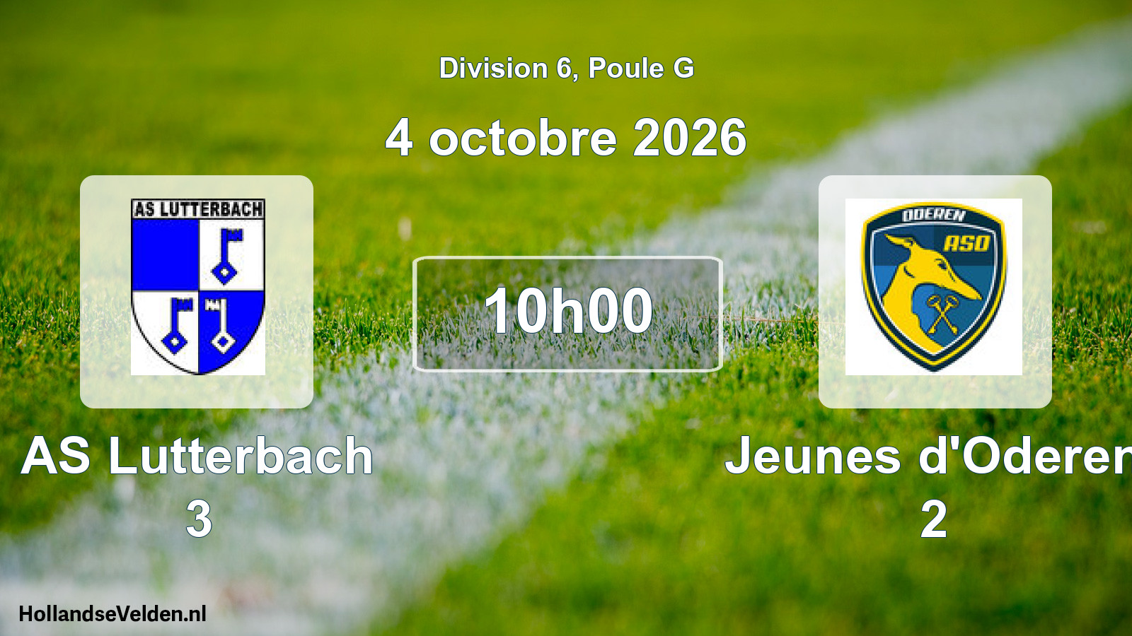 Scheduled Match: AS Lutterbach 3 - Jeunes d'Oderen 2 (4 October 2026)