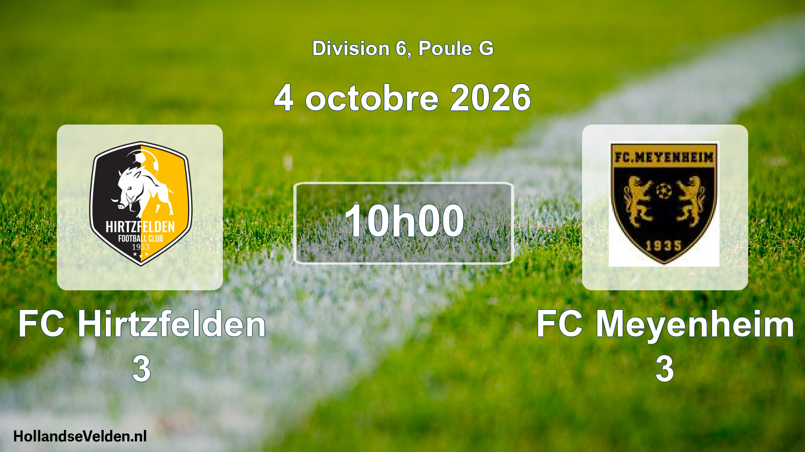 Scheduled Match: FC Hirtzfelden 3 - FC Meyenheim 3 (4 October 2026)