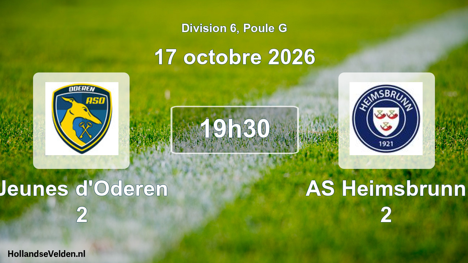 Match programmé: Jeunes d'Oderen 2 - AS Heimsbrunn 2 (17 octobre 2026)