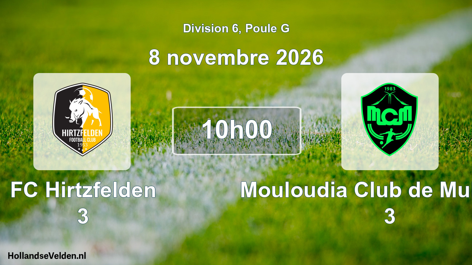 Scheduled Match: FC Hirtzfelden 3 - Mouloudia Club de Mulhouse 3 (8 November 2026)