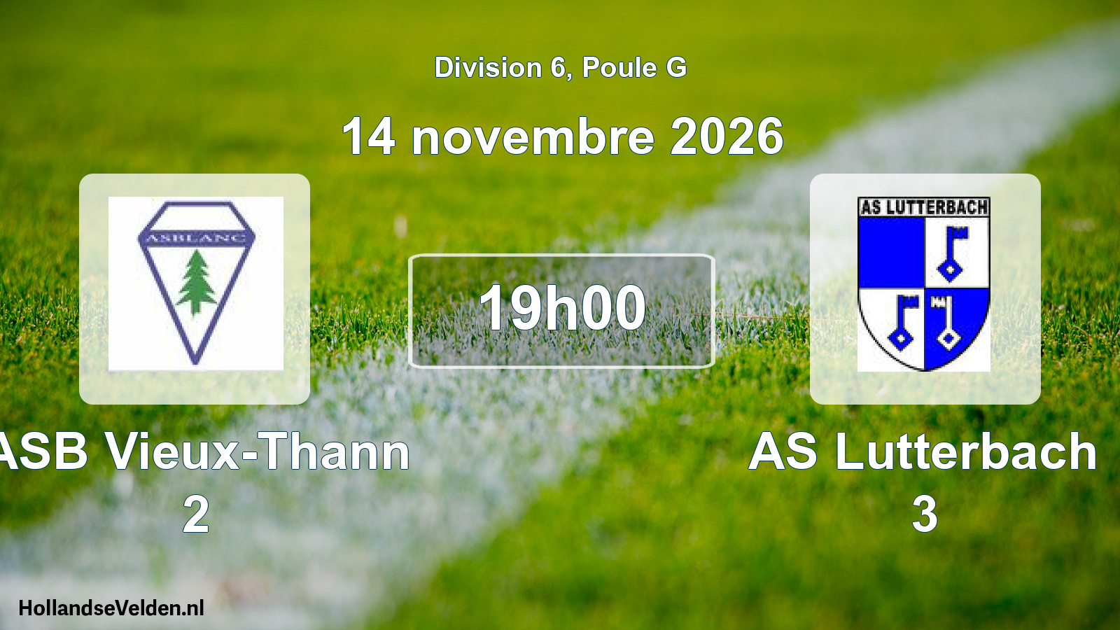 Scheduled Match: ASB Vieux-Thann 2 - AS Lutterbach 3 (14 November 2026)