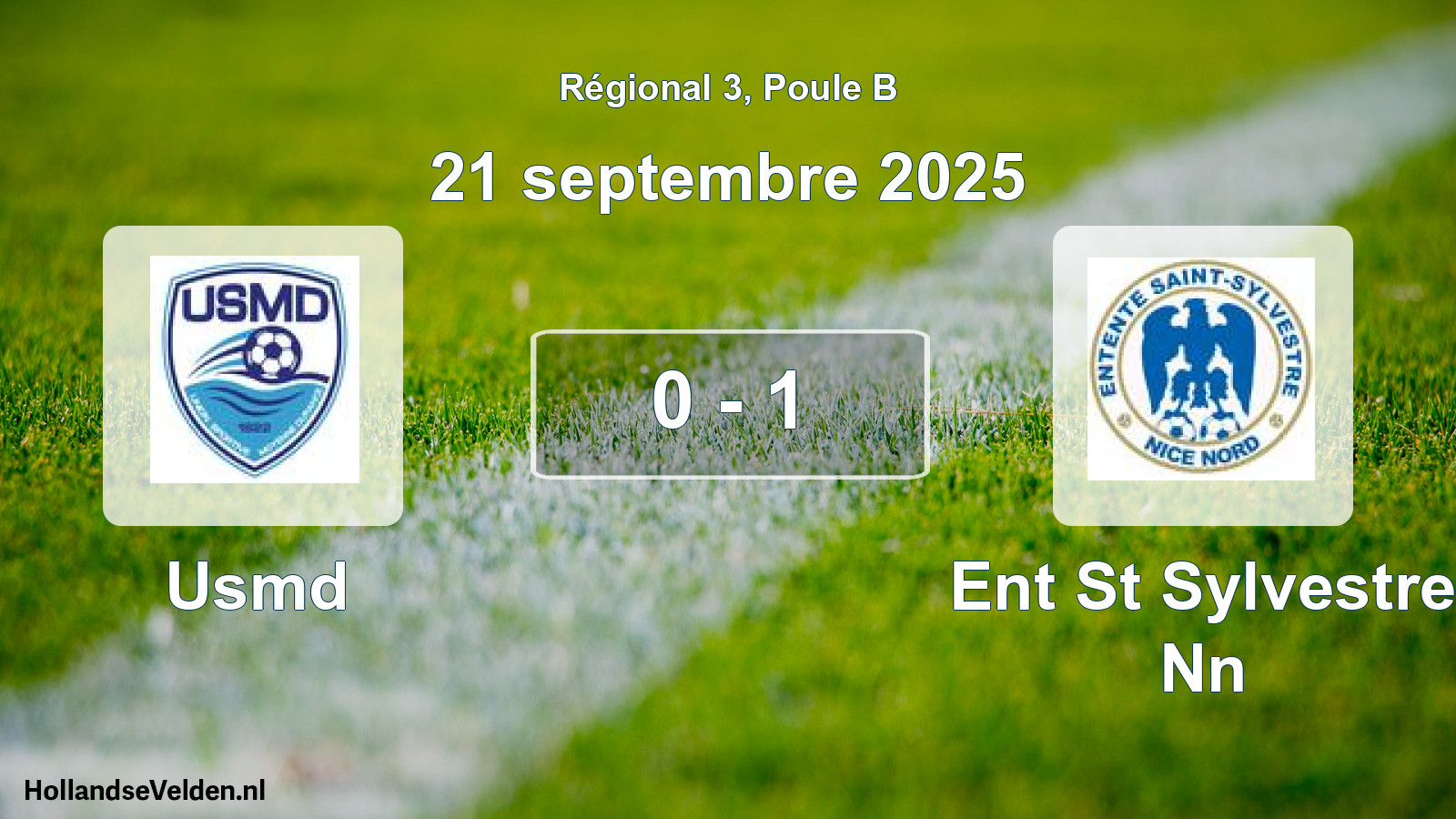 Total number of matches played: Usmd - Ent St Sylvestre Nn 0 - 1 (21 September 2025)