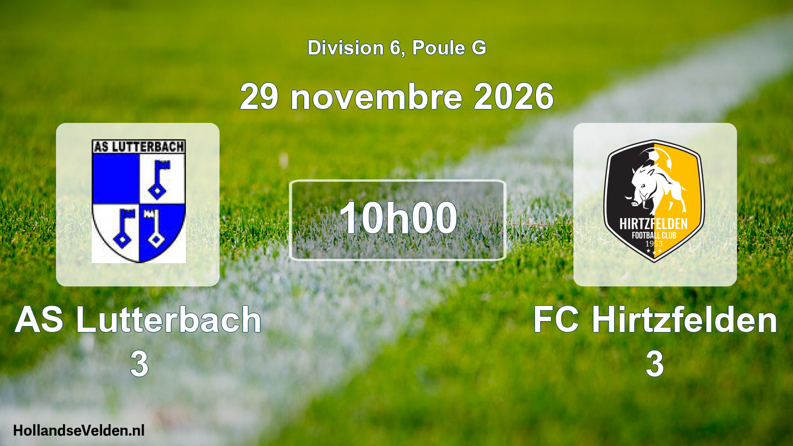 Scheduled Match: AS Lutterbach 3 - FC Hirtzfelden 3 (29 November 2026)