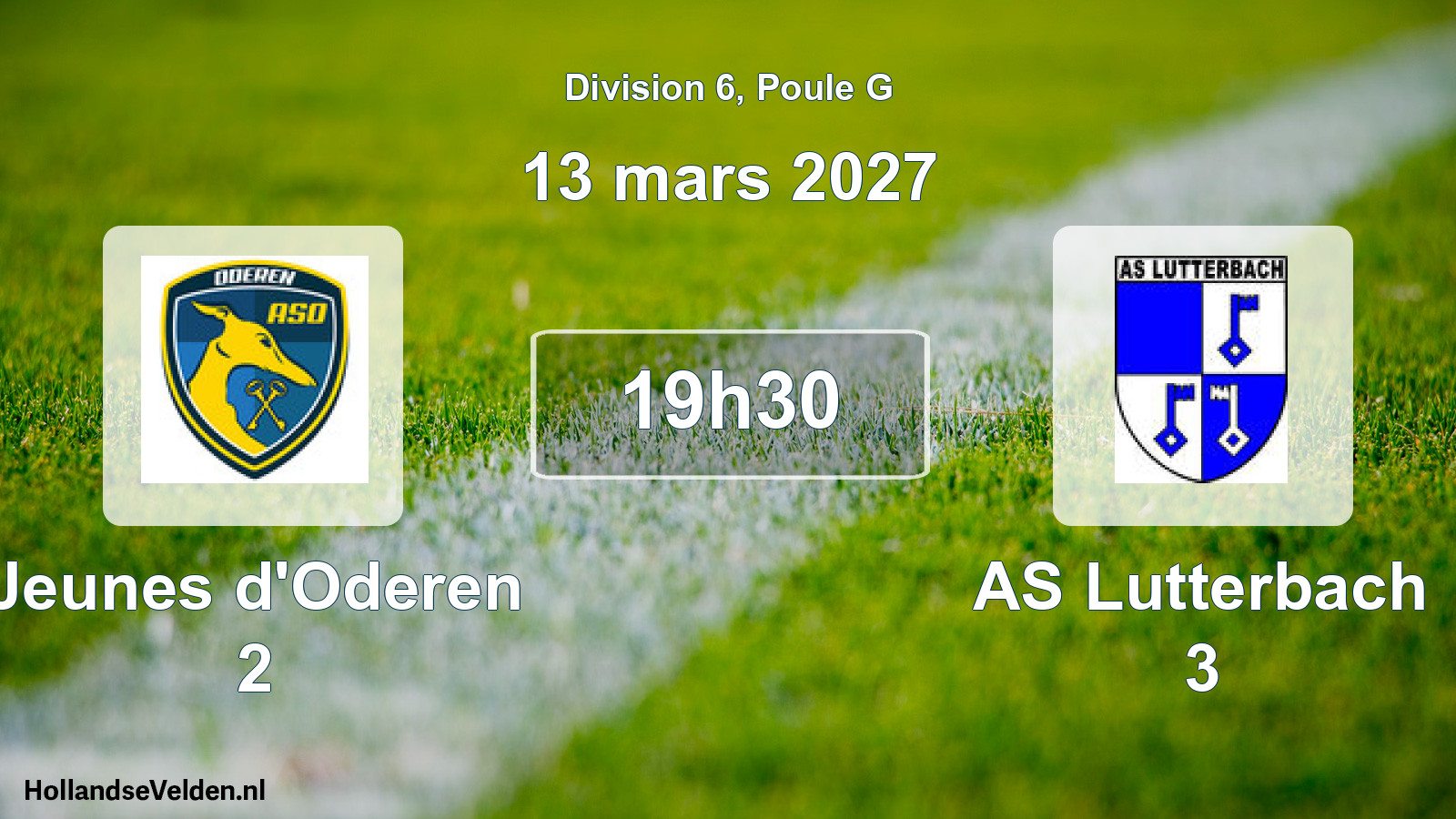Scheduled Match: Jeunes d'Oderen 2 - AS Lutterbach 3 (13 March 2027)