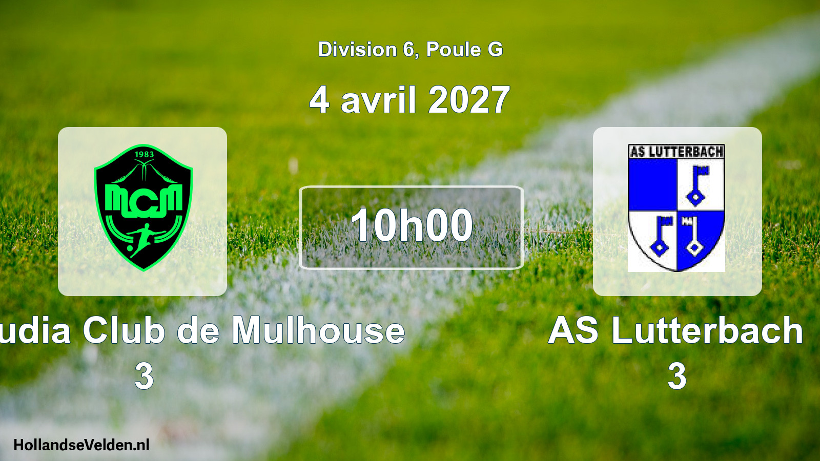 Scheduled Match: Mouloudia Club de Mulhouse 3 - AS Lutterbach 3 (4 April 2027)