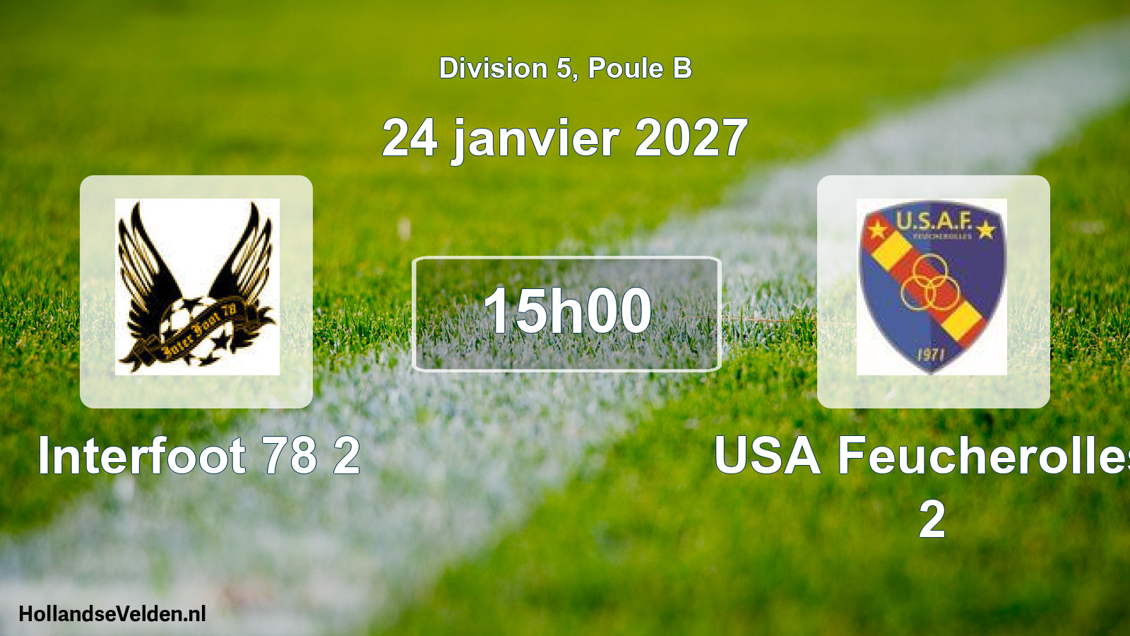 Match programmé: Interfoot 78 2 - USA Feucherolles 2 (24 janvier 2027)