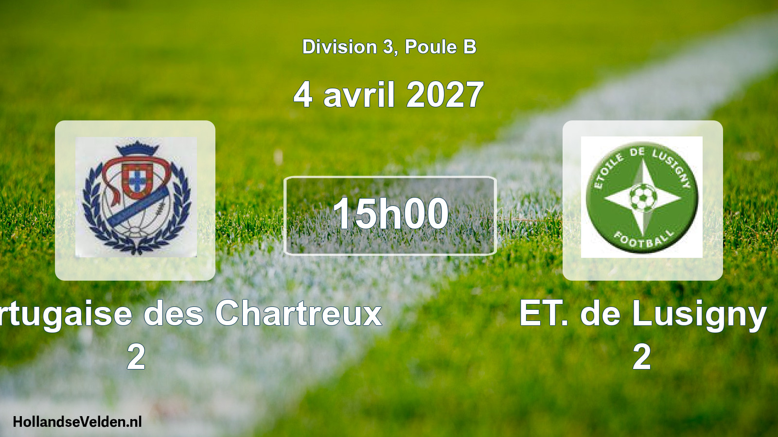 Match programmé: AS Portugaise des Chartreux 2 - ET. de Lusigny 2 (4 avril 2027)