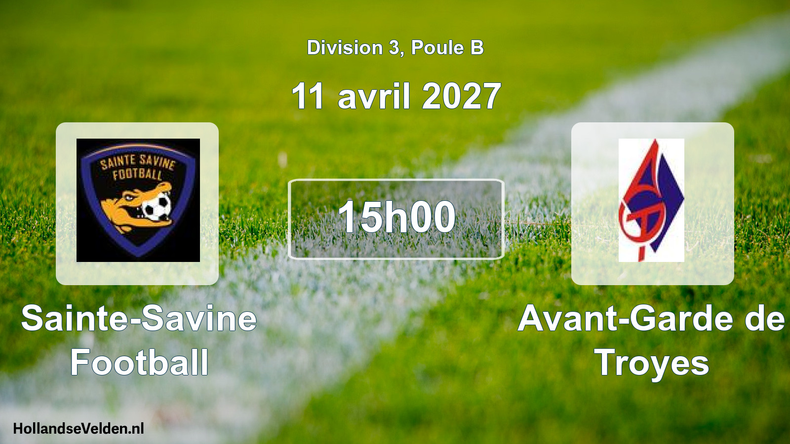 Match programmé: Sainte-Savine Football - Avant-Garde de Troyes (11 avril 2027)