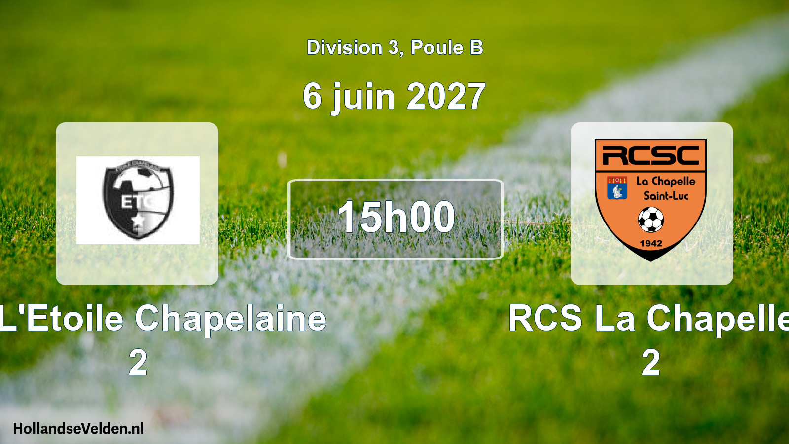 Scheduled Match: A. L'Etoile Chapelaine 2 - RCS La Chapelle 2 (6 June 2027)