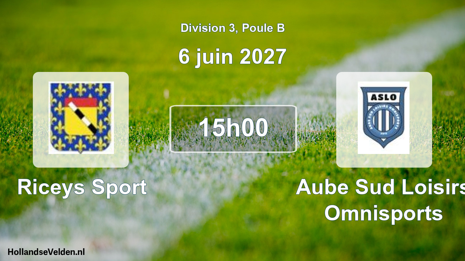 Match programmé: Riceys Sport - Aube Sud Loisirs Omnisports (6 juin 2027)