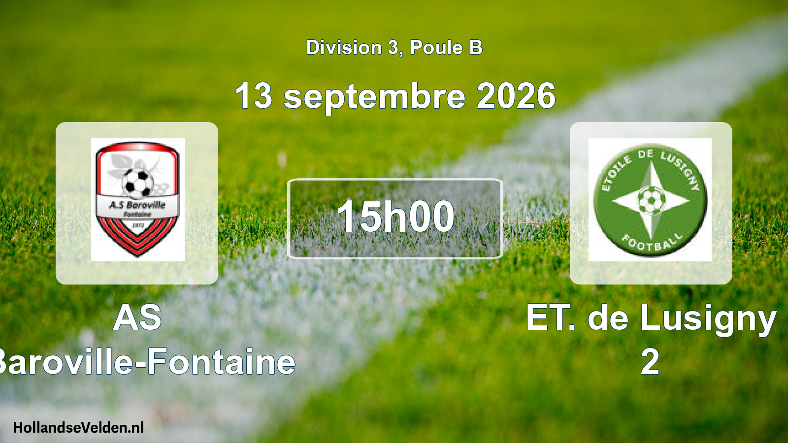 Match programmé: AS Baroville-Fontaine - ET. de Lusigny 2 (13 septembre 2026)