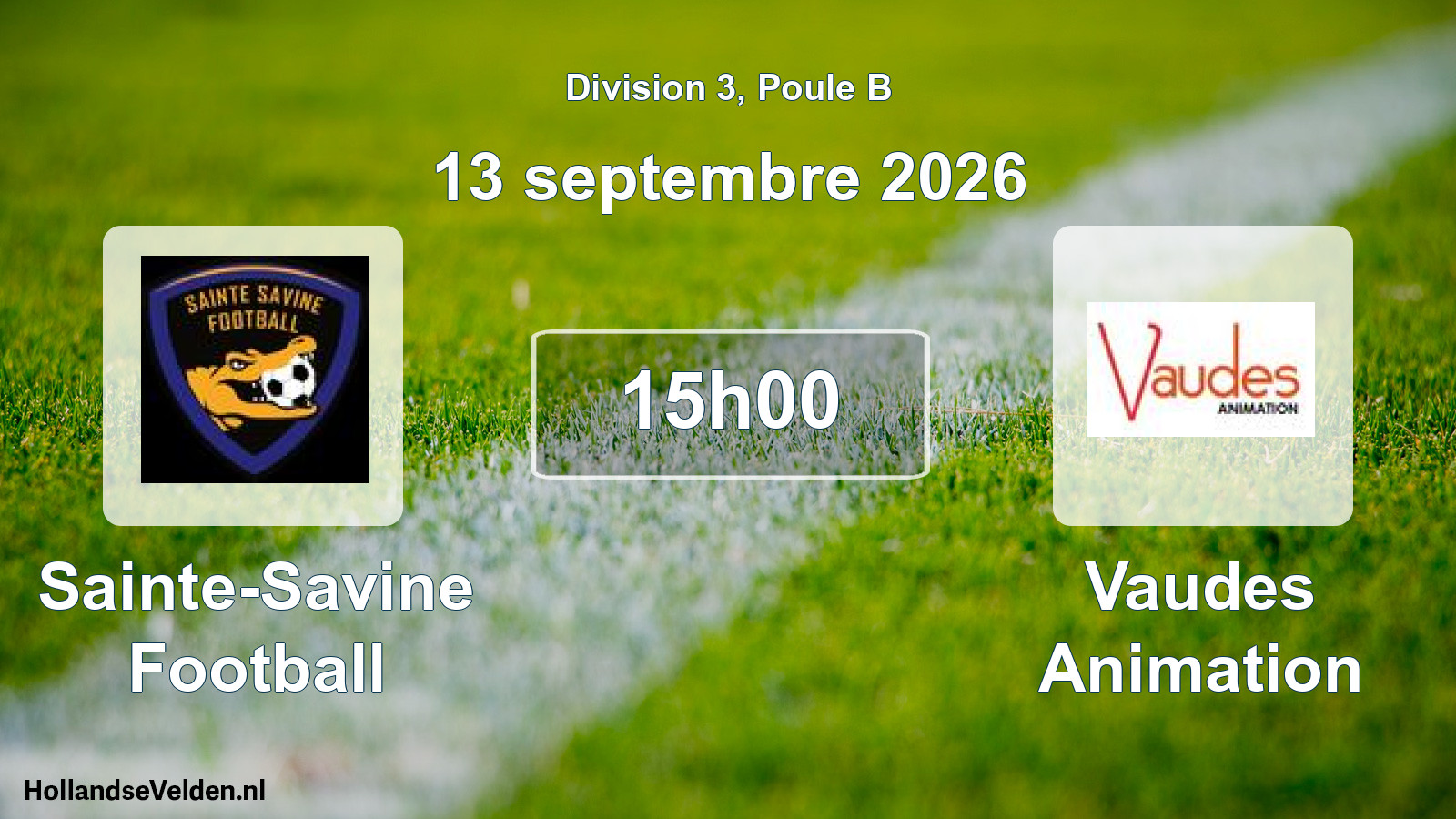 Match programmé: Sainte-Savine Football - Vaudes Animation (13 septembre 2026)
