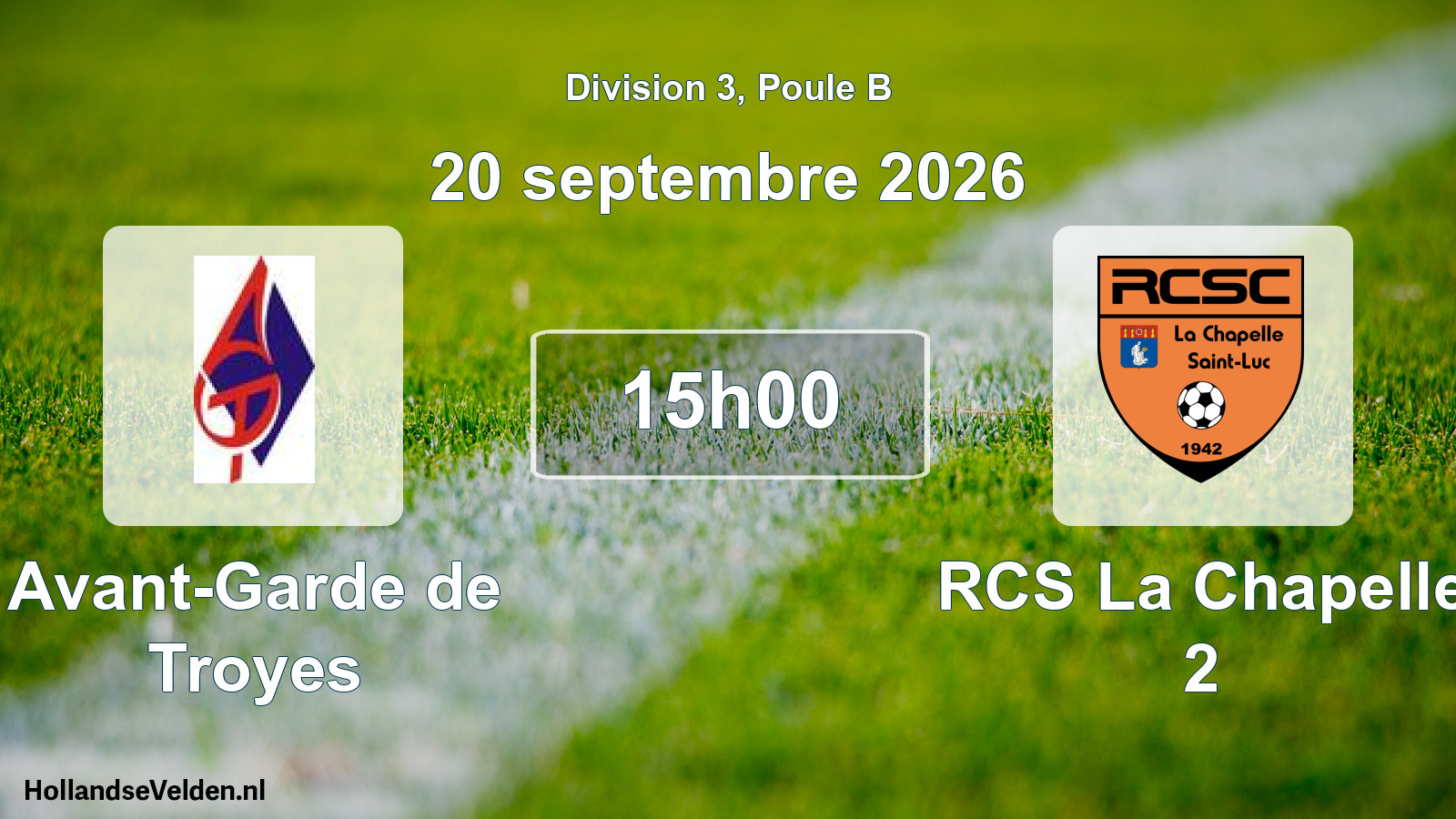 Scheduled Match: Avant-Garde de Troyes - RCS La Chapelle 2 (20 September 2026)