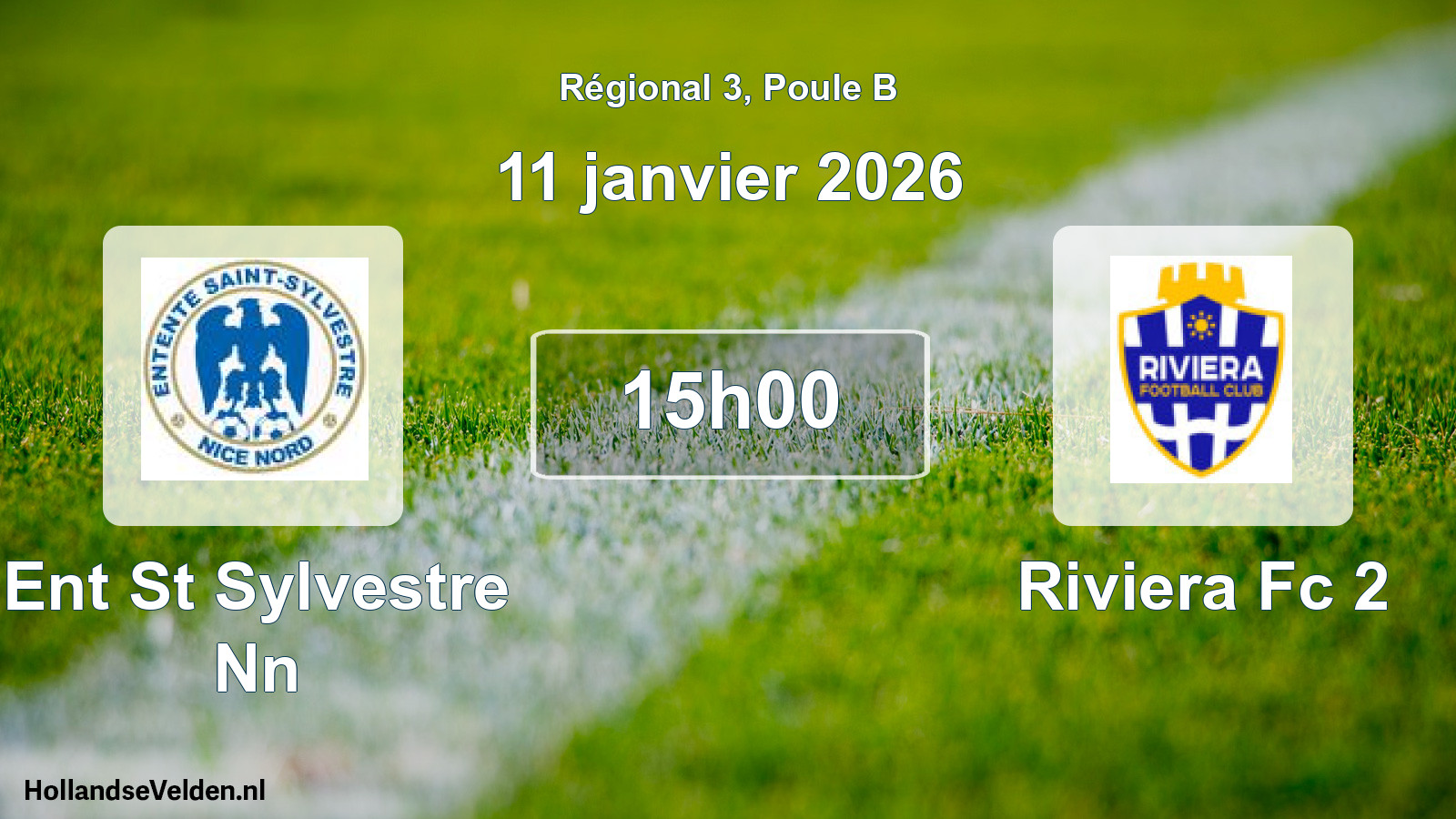 Scheduled Match: Ent St Sylvestre Nn - Riviera Fc 2 (11 January 2026)