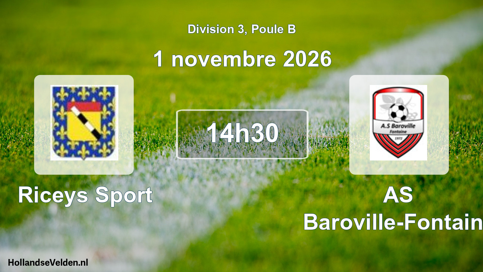 Match programmé: Riceys Sport - AS Baroville-Fontaine (1 novembre 2026)