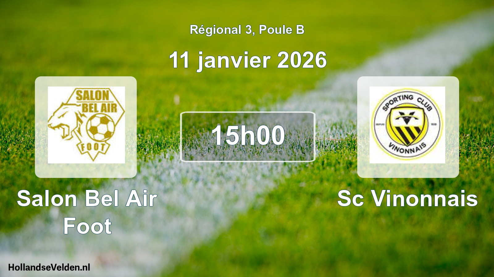 Scheduled Match: Salon Bel Air Foot - Sc Vinonnais (11 January 2026)