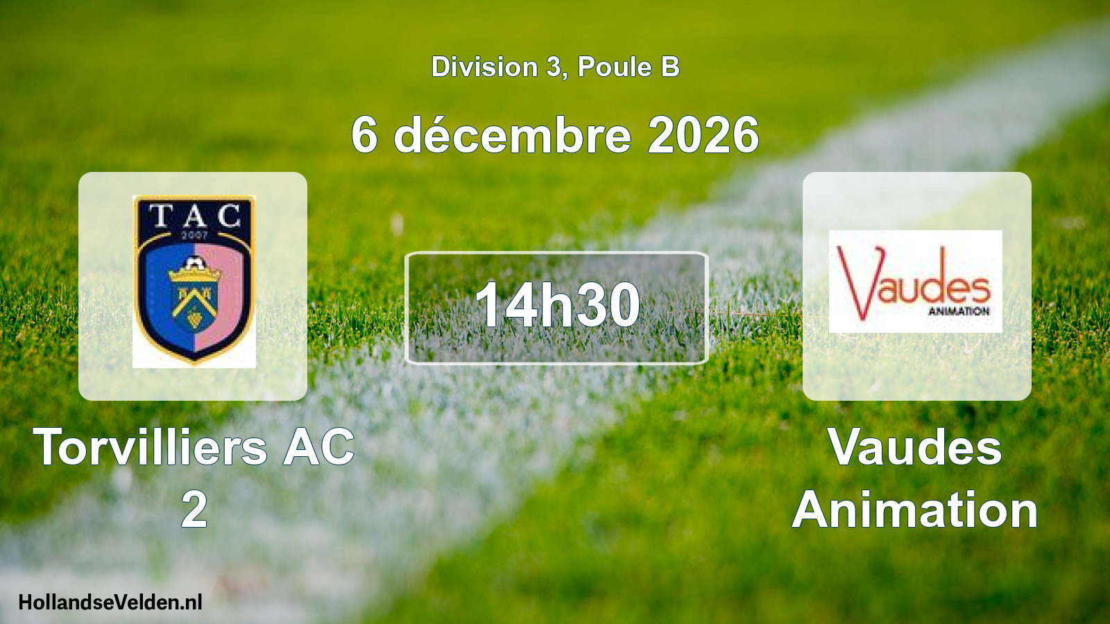 Match programmé: Torvilliers AC 2 - Vaudes Animation (6 décembre 2026)