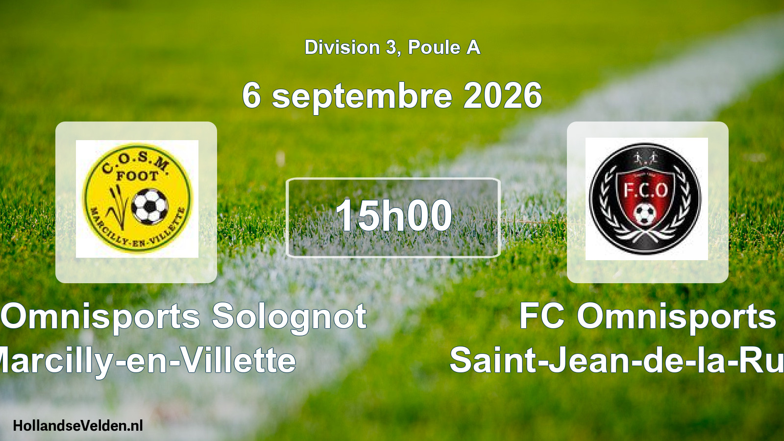 Scheduled Match: Club Omnisports Solognot Marcilly-en-Villette - FC Omnisports Saint-Jean-de-la-Ruelle (6 September 2026)