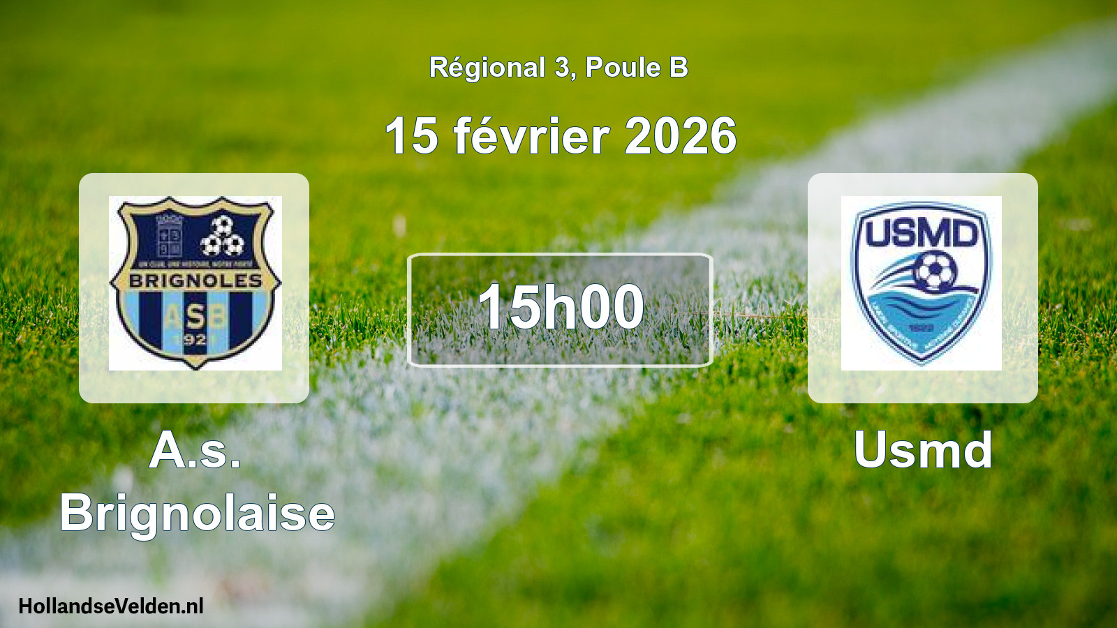 Scheduled Match: A.s. Brignolaise - Usmd (15 February 2026)