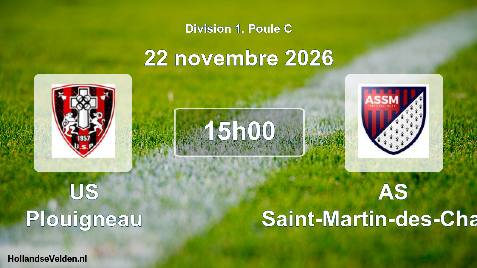 Match programmé: US Plouigneau - AS Saint-Martin-des-Champs (22 novembre 2026)