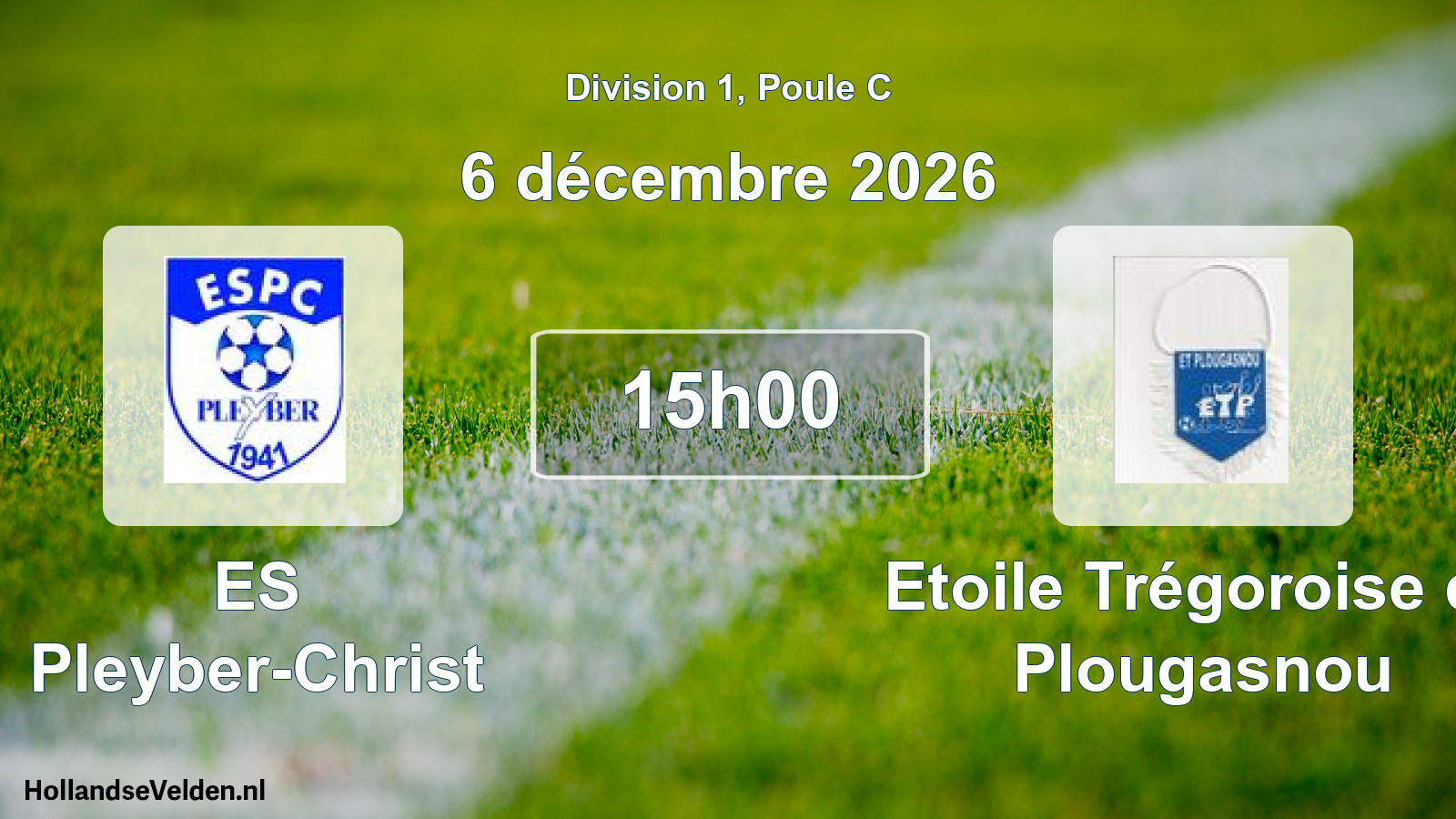 Match programmé: ES Pleyber-Christ - Etoile Trégoroise de Plougasnou (6 décembre 2026)