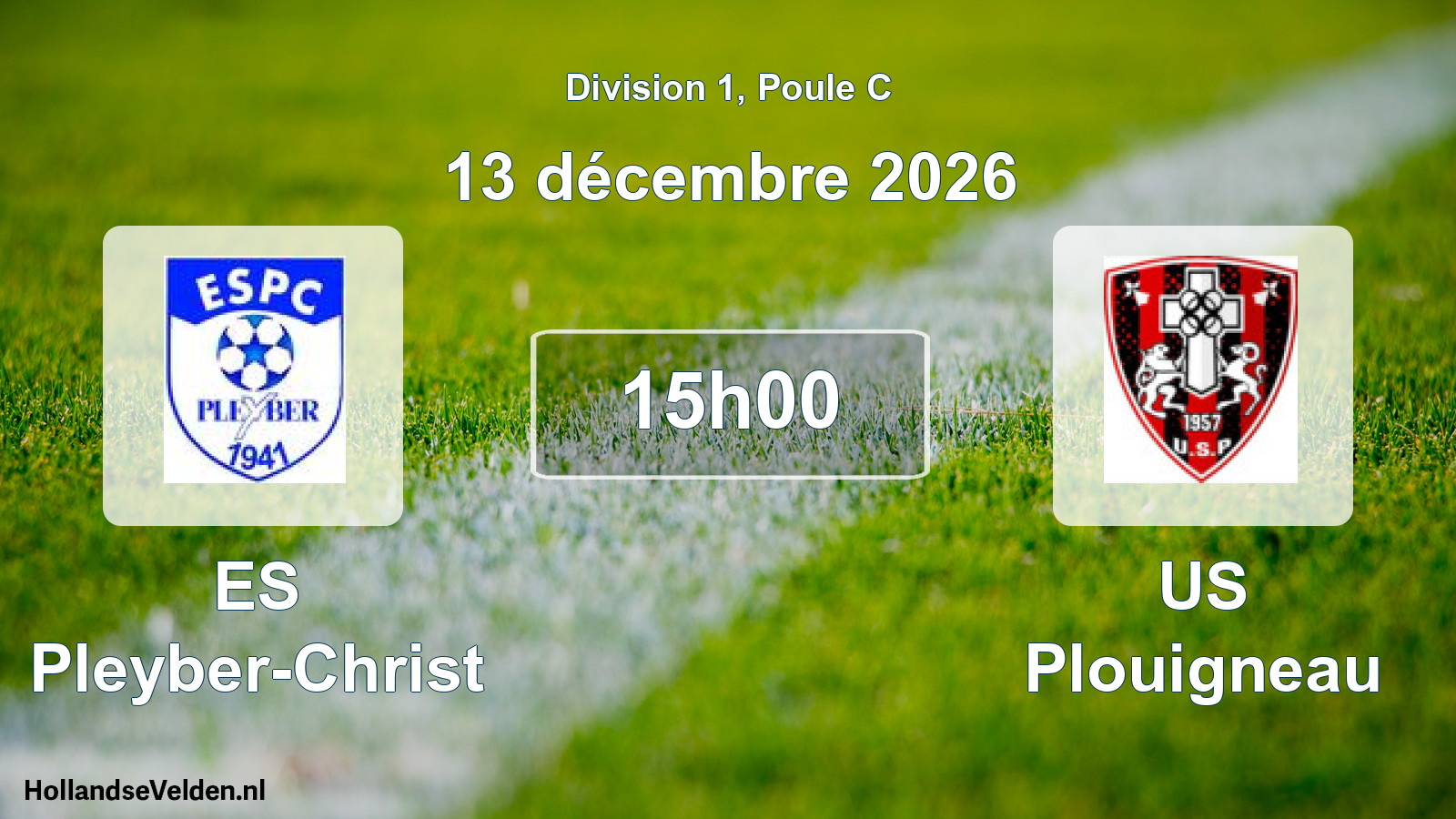 Match programmé: ES Pleyber-Christ - US Plouigneau (13 décembre 2026)