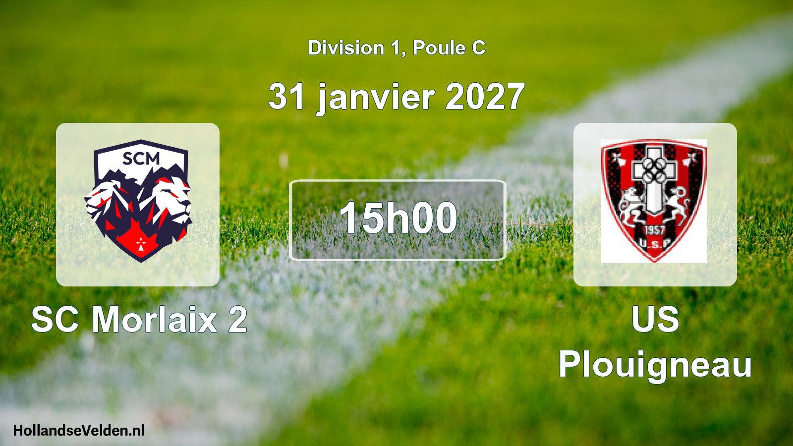 Match programmé: SC Morlaix 2 - US Plouigneau (31 janvier 2027)