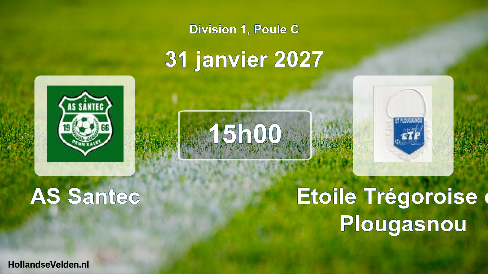Match programmé: AS Santec - Etoile Trégoroise de Plougasnou (31 janvier 2027)
