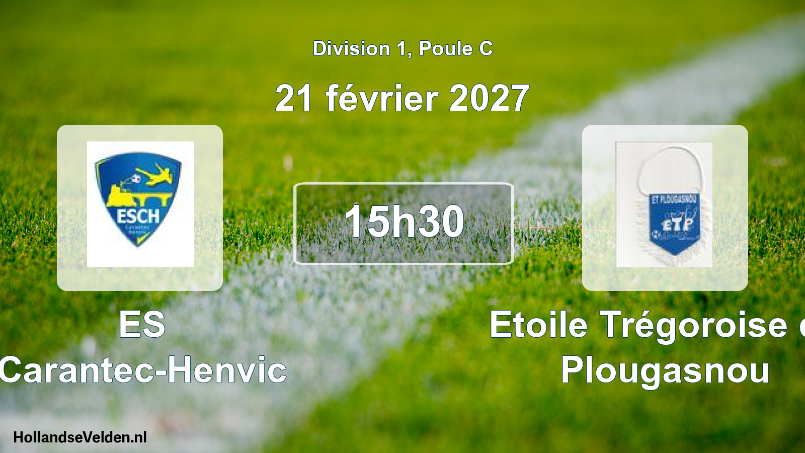 Match programmé: ES Carantec-Henvic - Etoile Trégoroise de Plougasnou (21 février 2027)