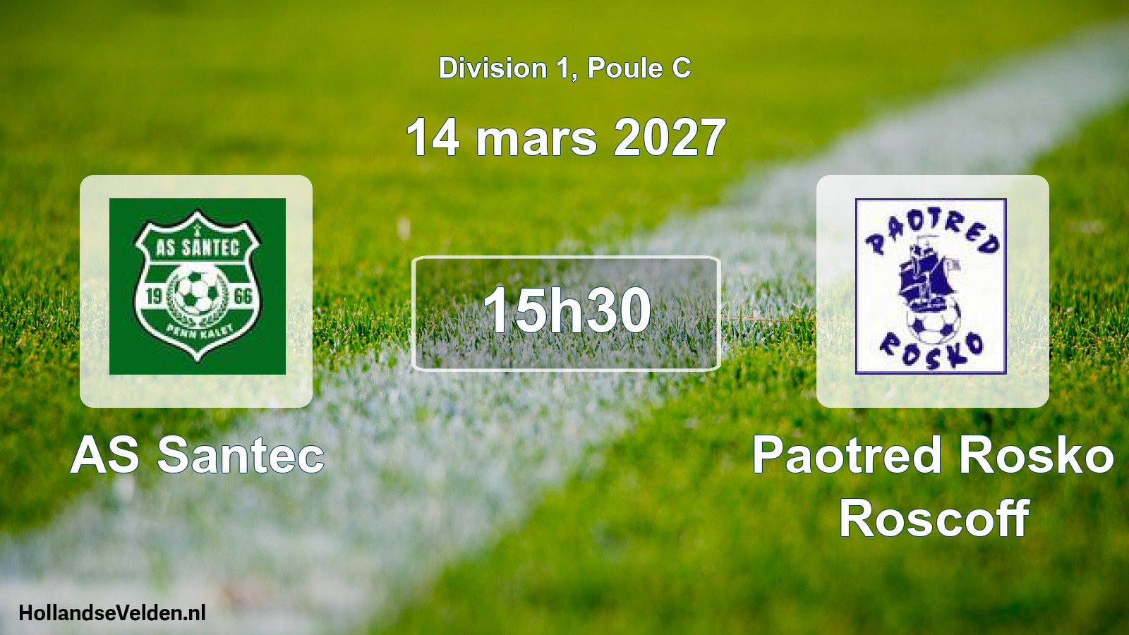 Match programmé: AS Santec - Paotred Rosko Roscoff (14 mars 2027)
