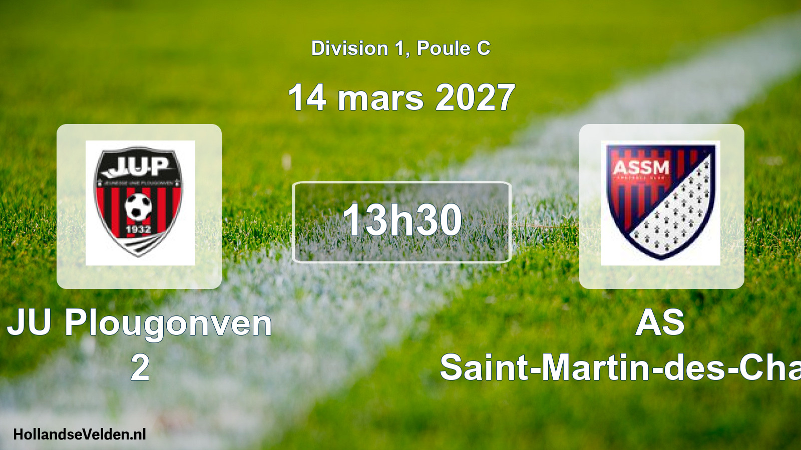 Match programmé: JU Plougonven 2 - AS Saint-Martin-des-Champs (14 mars 2027)