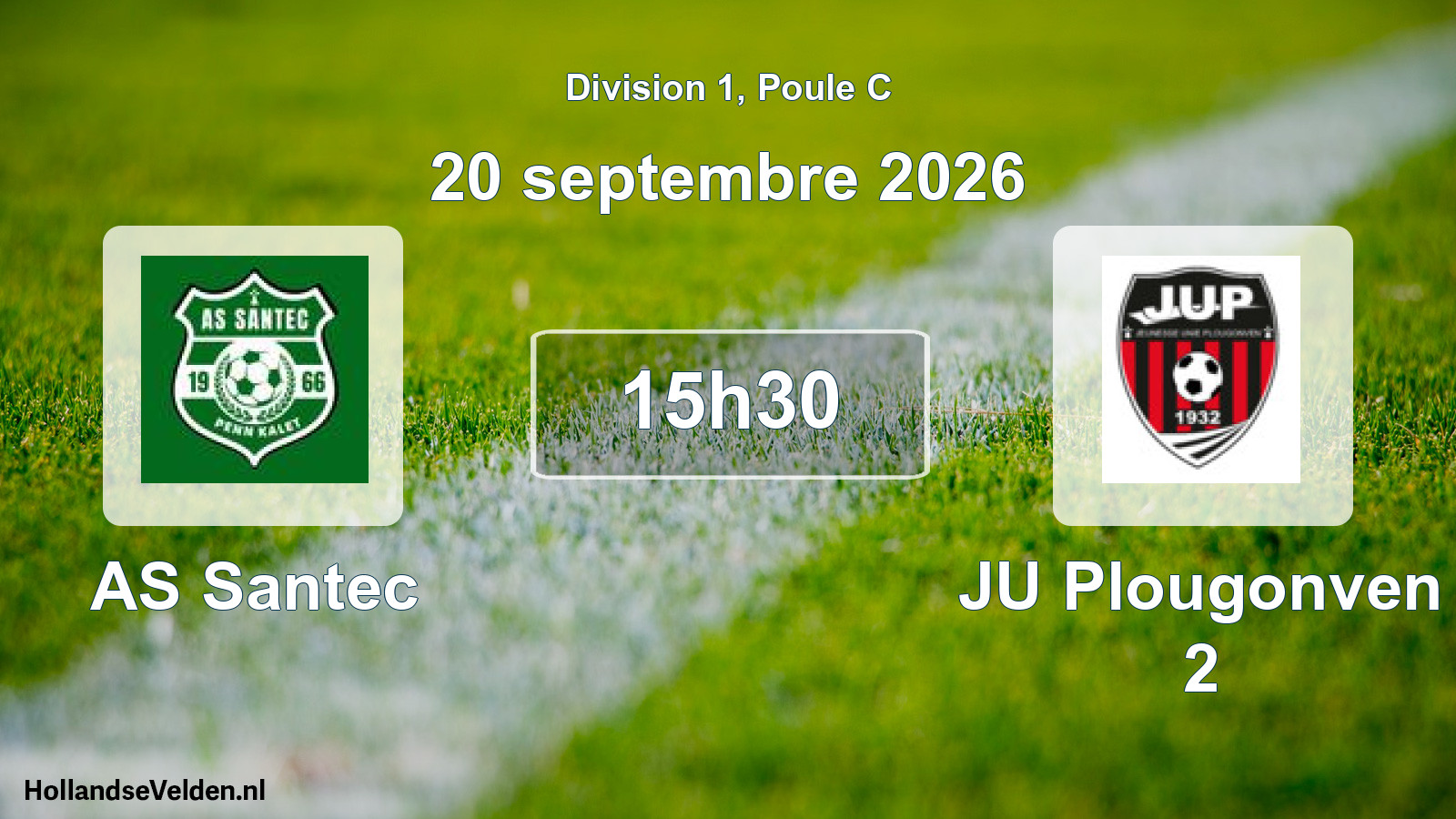 Match programmé: AS Santec - JU Plougonven 2 (20 septembre 2026)