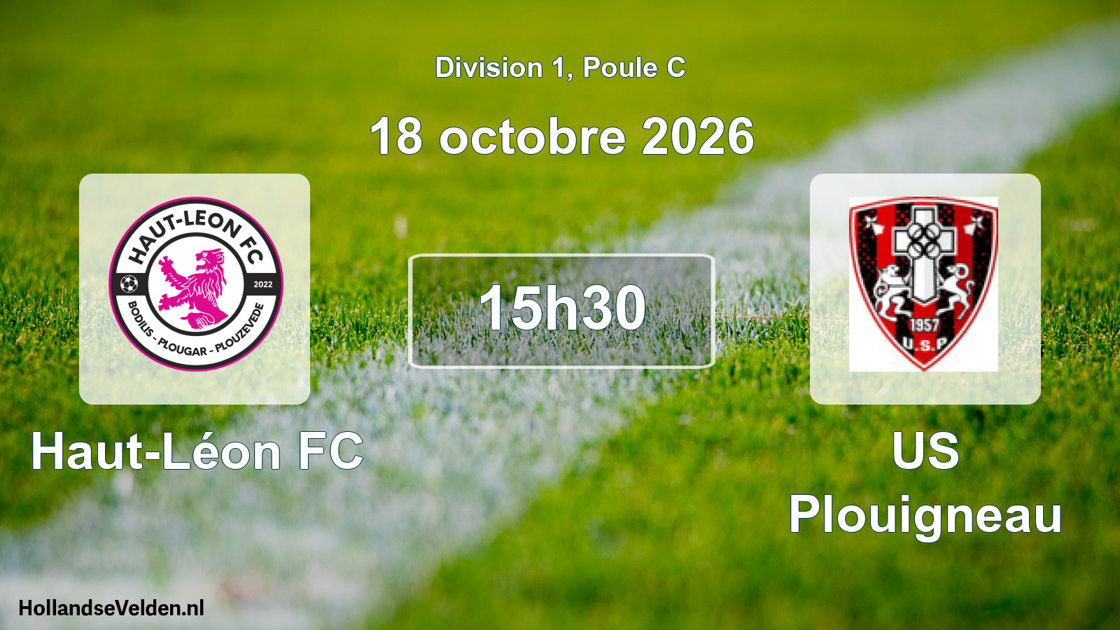 Match programmé: Haut-Léon FC - US Plouigneau (18 octobre 2026)