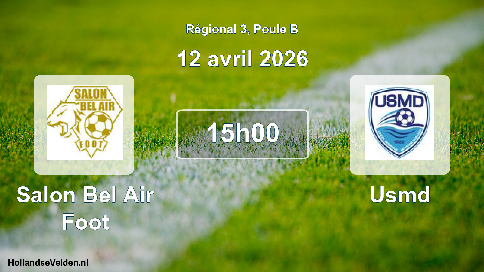 Geplande wedstrijd: Salon Bel Air Foot - Usmd (12 avril 2026)