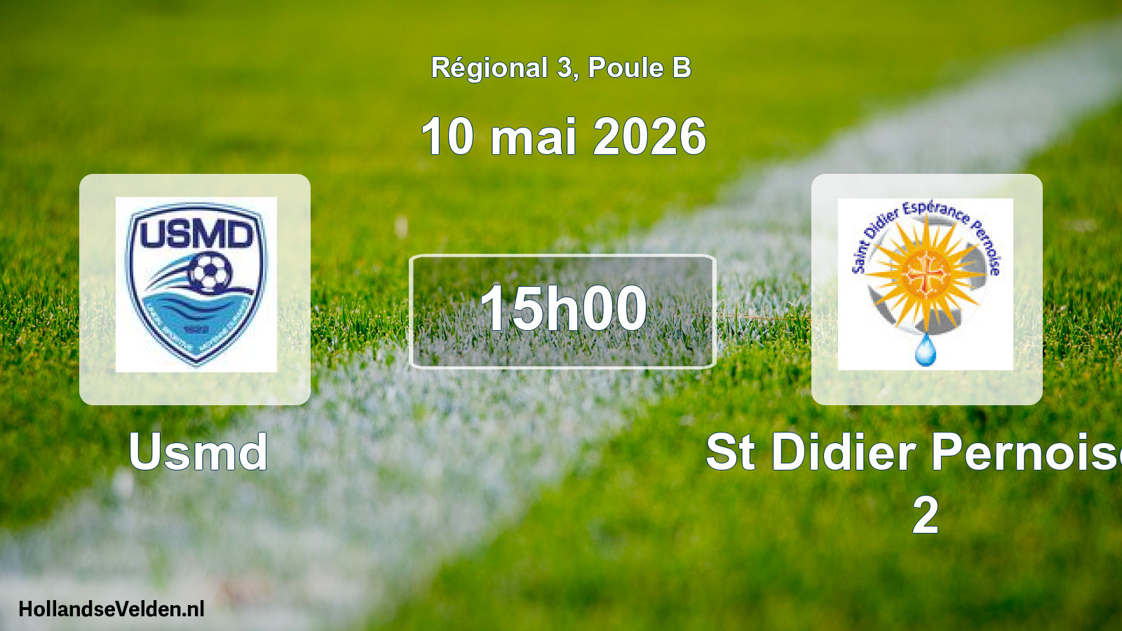 Geplande wedstrijd: Usmd - St Didier Pernoise 2 (10 mai 2026)