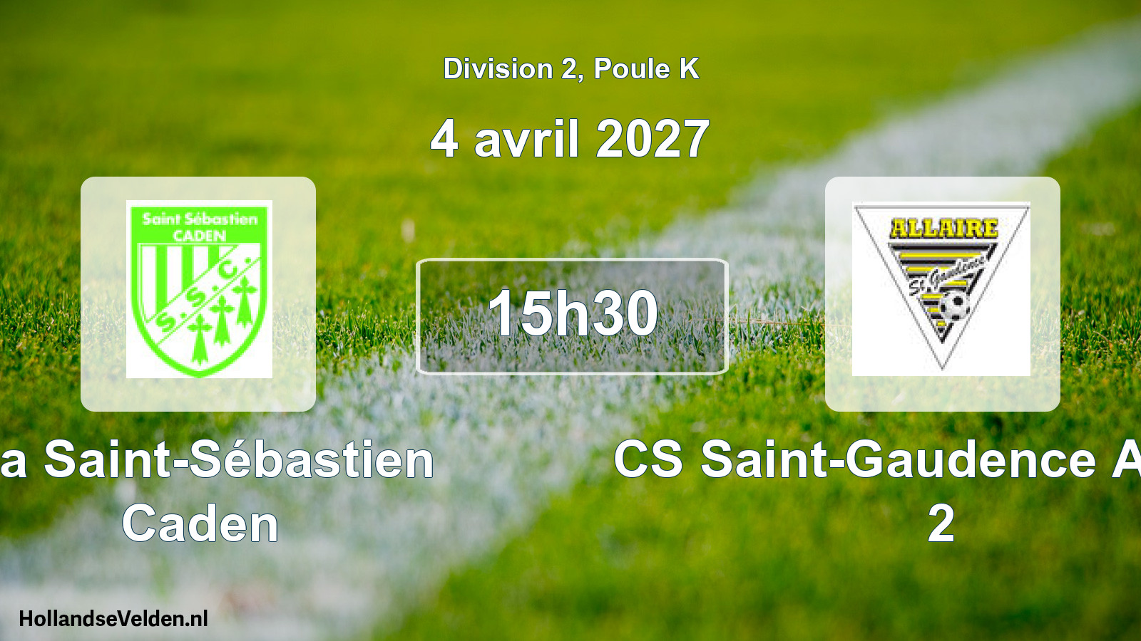 Match programmé: La Saint-Sébastien Caden - CS Saint-Gaudence Allaire 2 (4 avril 2027)