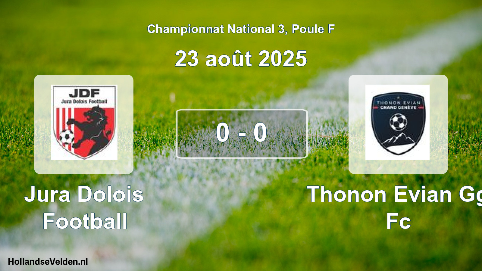 Gespeelde wedstrijd: Jura Dolois Football - Thonon Evian Gg Fc 0 - 0 (23 août 2025)