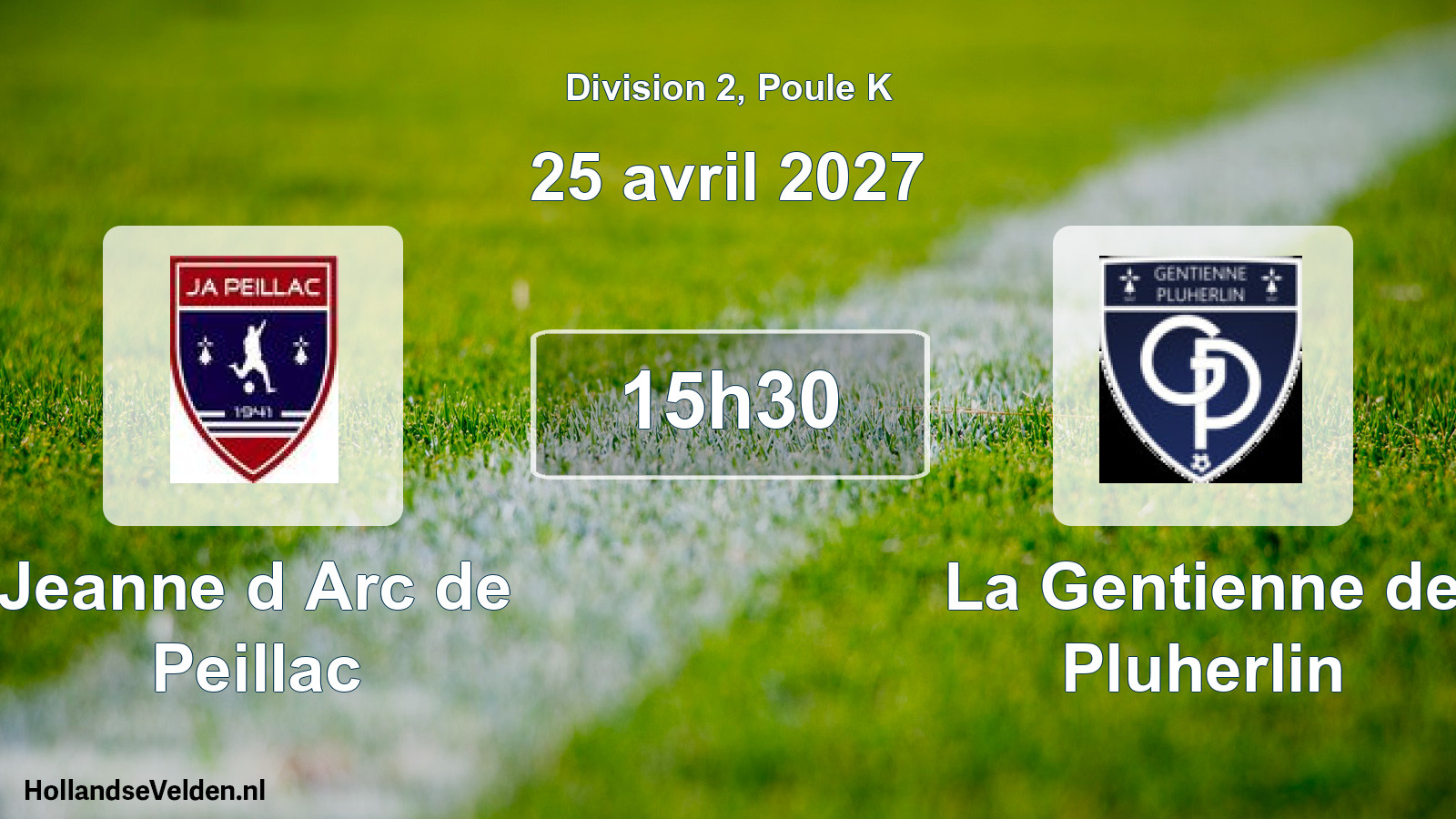 Match programmé: Jeanne d Arc de Peillac - La Gentienne de Pluherlin (25 avril 2027)