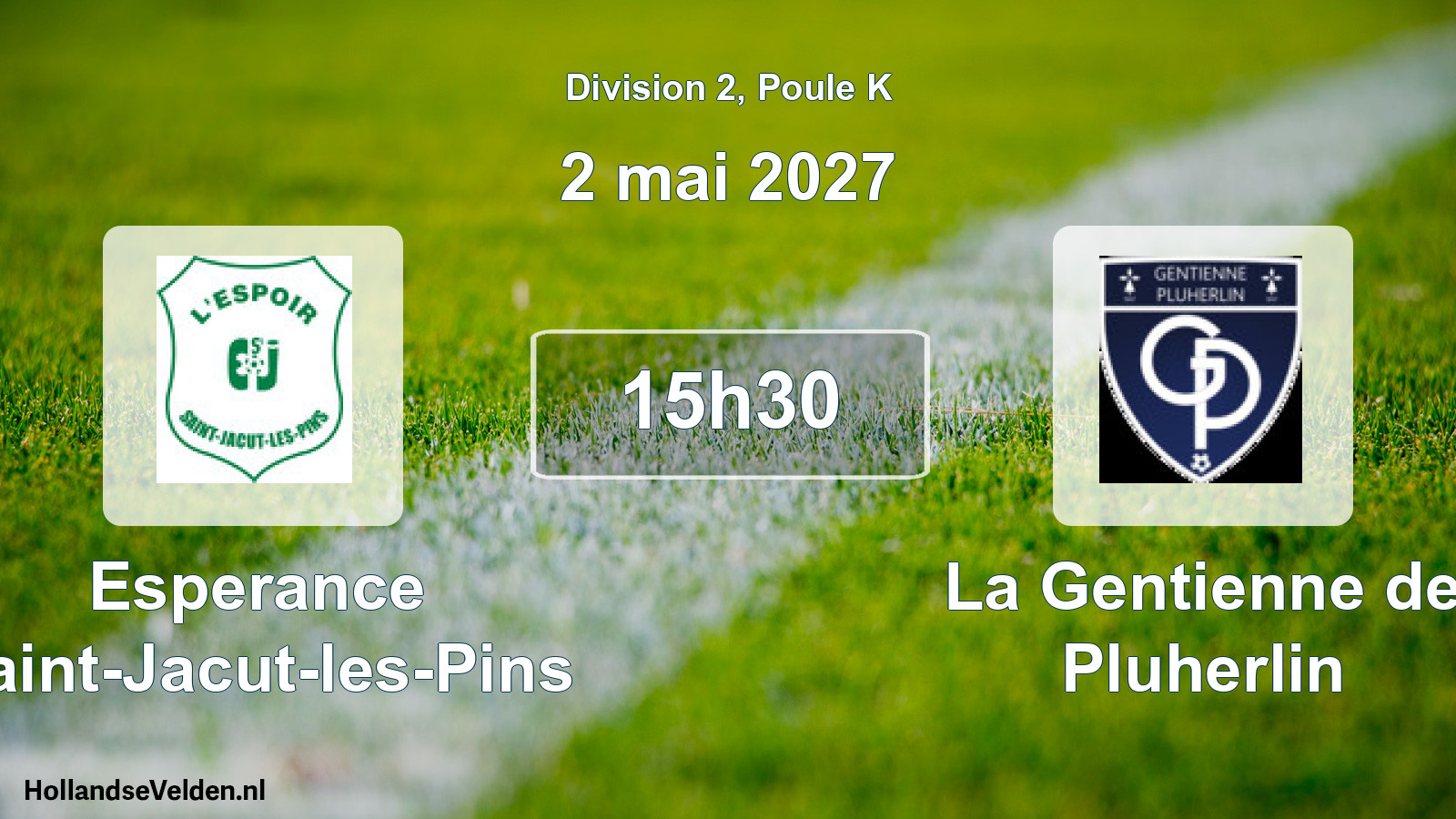 Match programmé: Esperance Saint-Jacut-les-Pins - La Gentienne de Pluherlin (2 mai 2027)