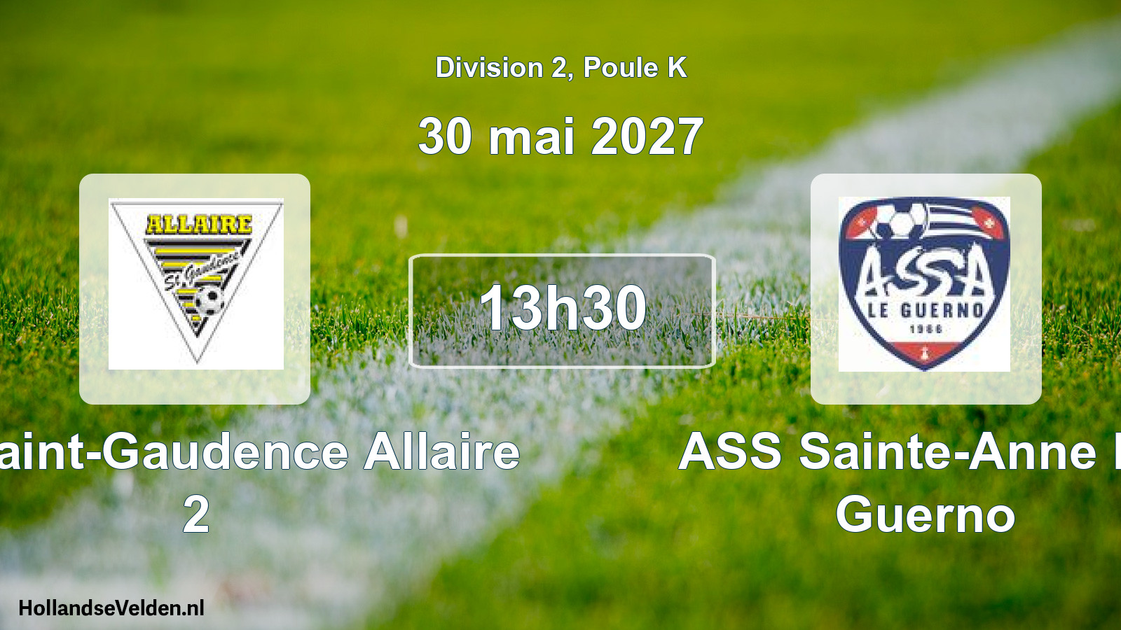 Match programmé: CS Saint-Gaudence Allaire 2 - ASS Sainte-Anne Le Guerno (30 mai 2027)