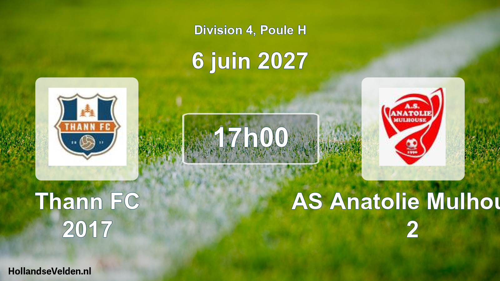 Scheduled Match: Thann FC 2017 - AS Anatolie Mulhouse 2 (6 June 2027)