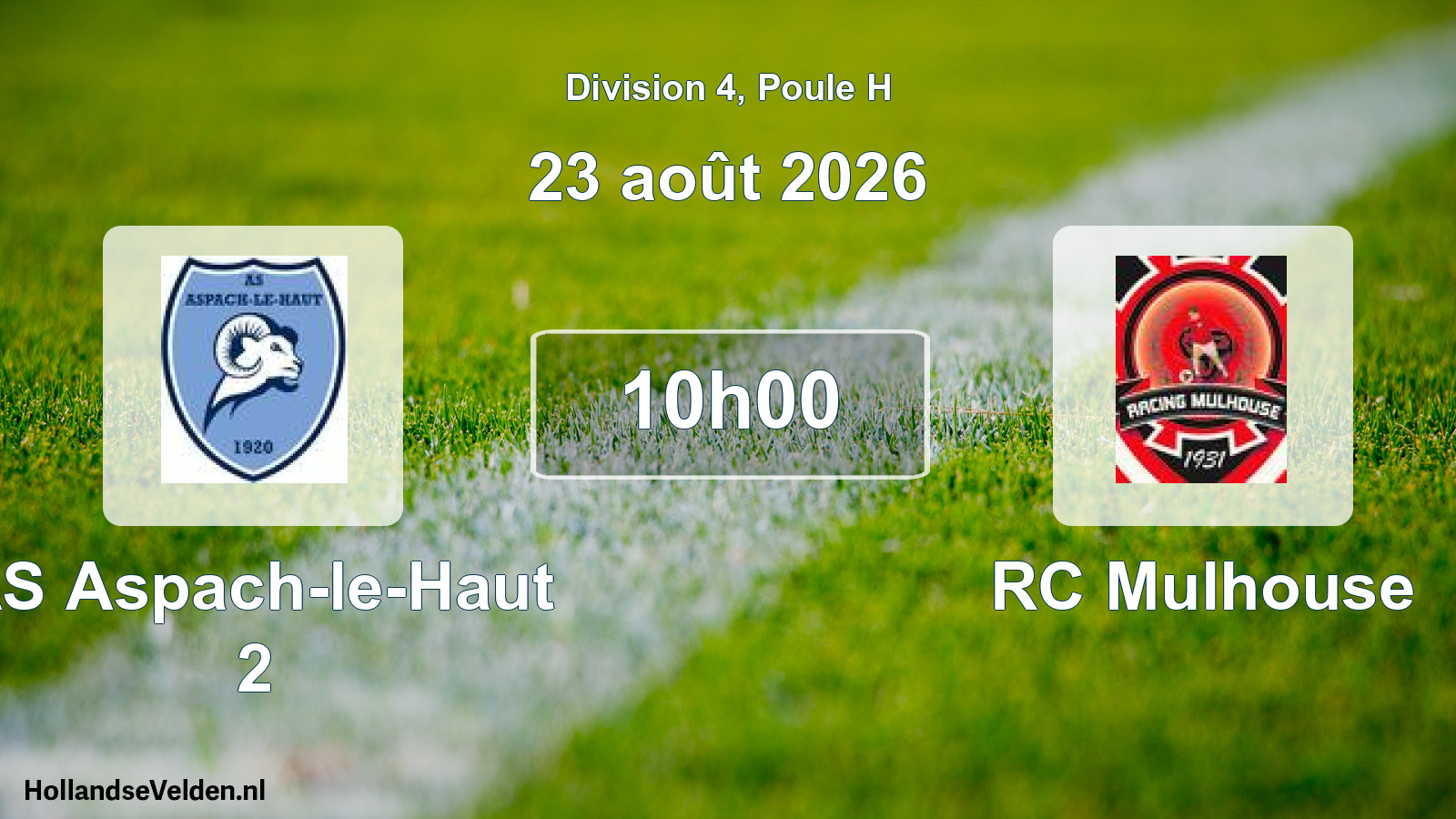 Scheduled Match: AS Aspach-le-Haut 2 - RC Mulhouse (23 August 2026)