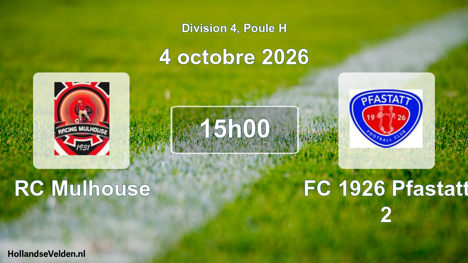Scheduled Match: RC Mulhouse - FC 1926 Pfastatt 2 (4 October 2026)
