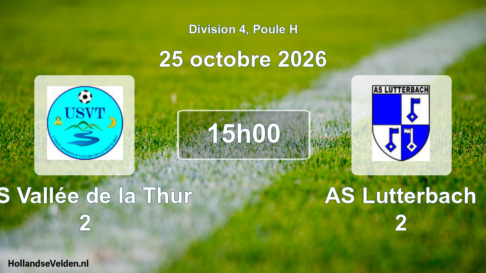 Scheduled Match: US Vallée de la Thur 2 - AS Lutterbach 2 (25 October 2026)
