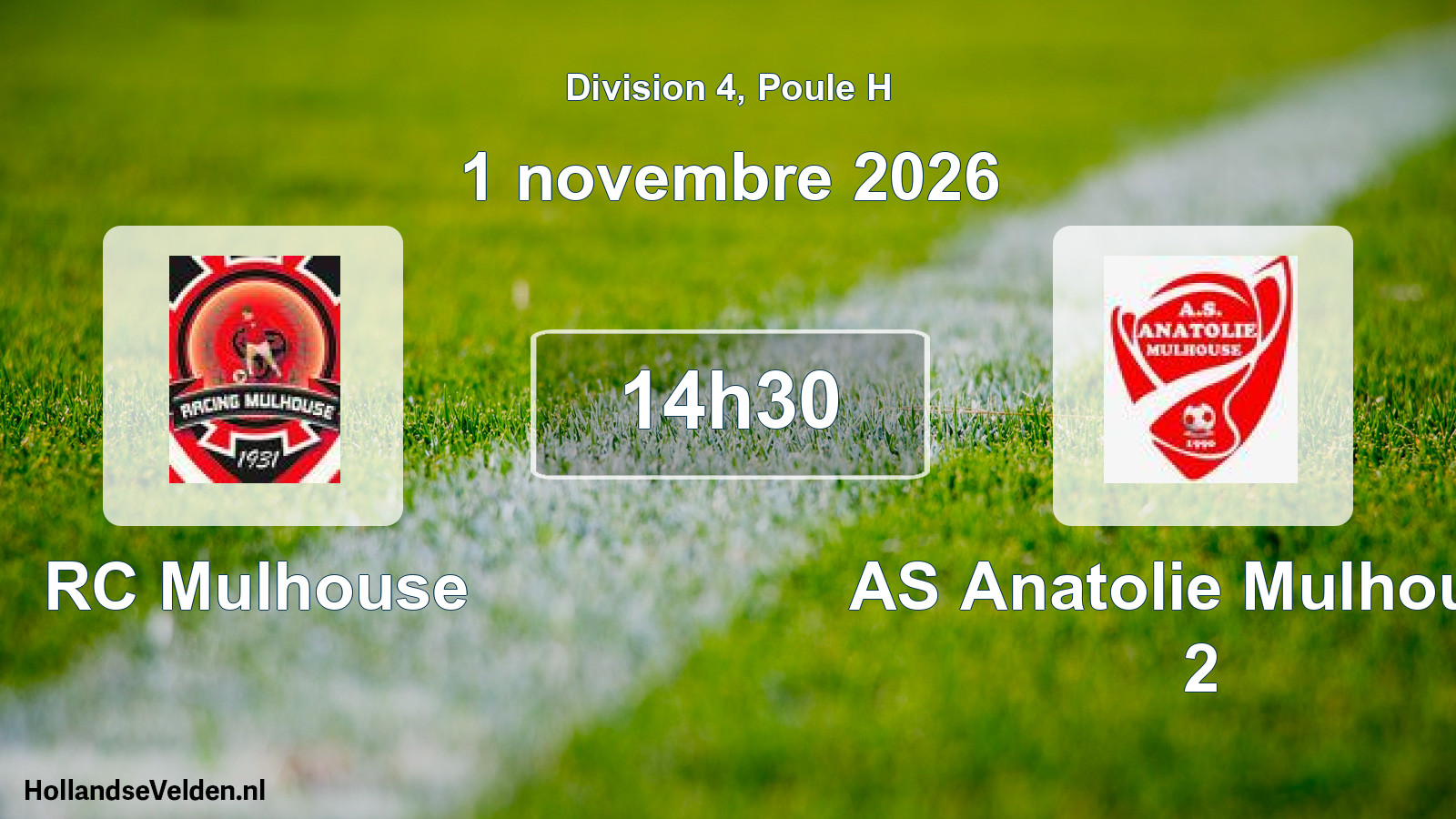 Scheduled Match: RC Mulhouse - AS Anatolie Mulhouse 2 (1 November 2026)