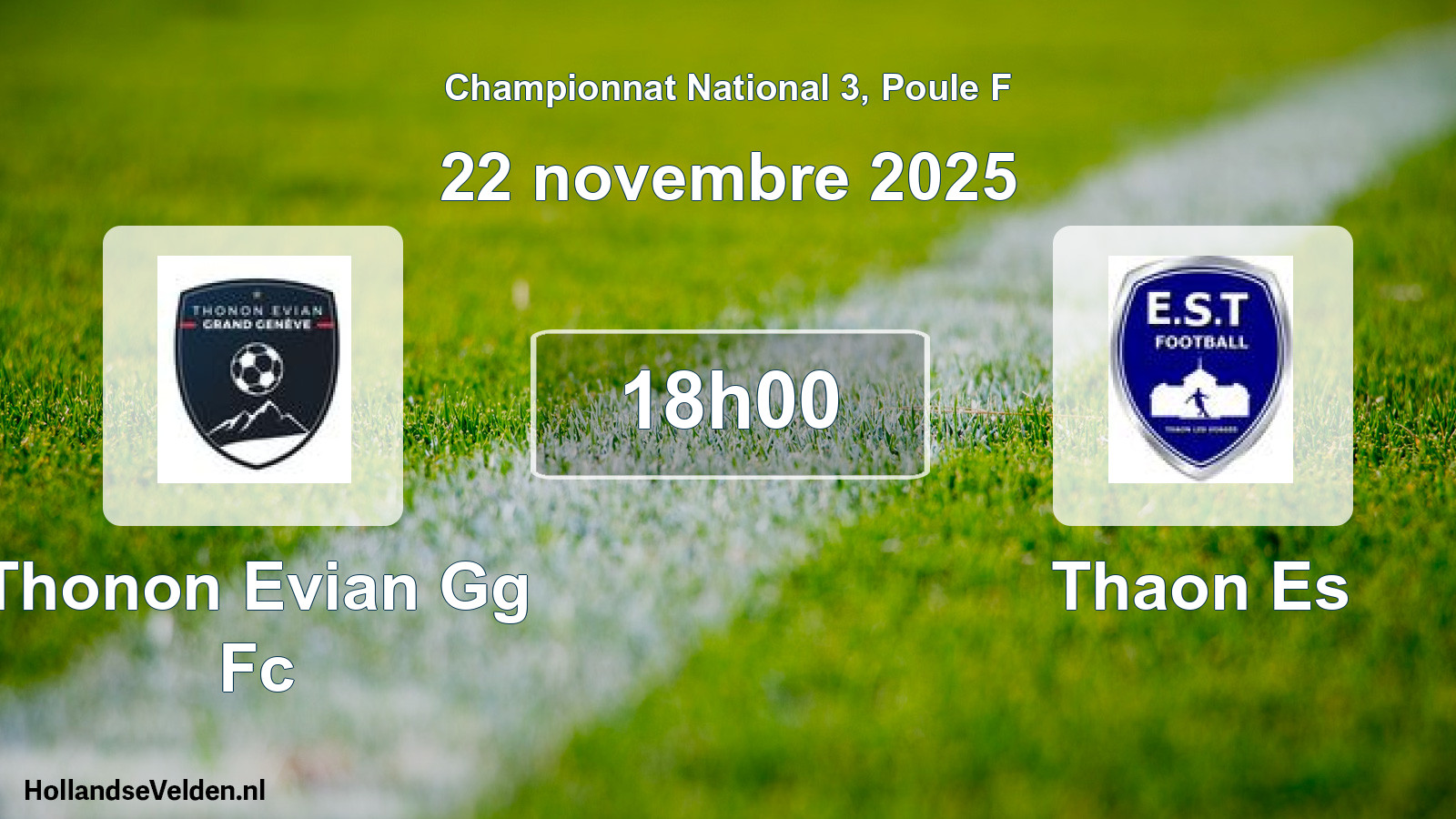 Geplande wedstrijd: Thonon Evian Gg Fc - Thaon Es (22 novembre 2025)