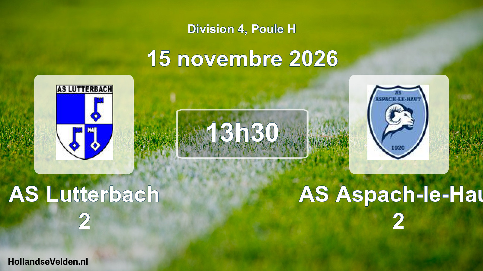 Scheduled Match: AS Lutterbach 2 - AS Aspach-le-Haut 2 (15 November 2026)
