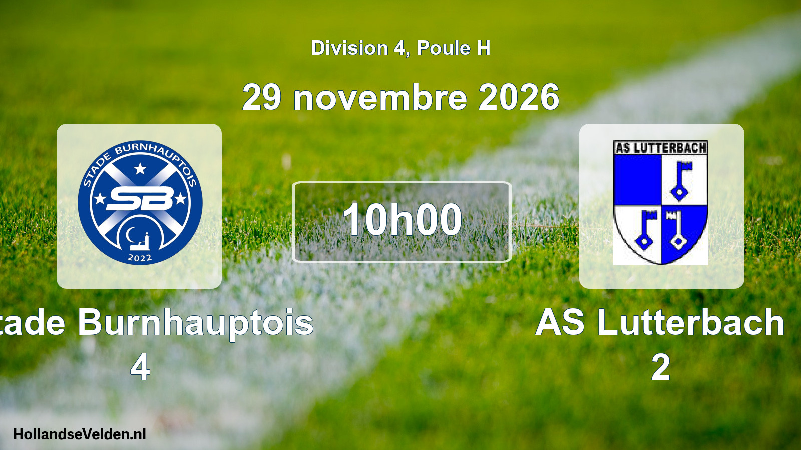 Match programmé: Stade Burnhauptois 4 - AS Lutterbach 2 (29 novembre 2026)