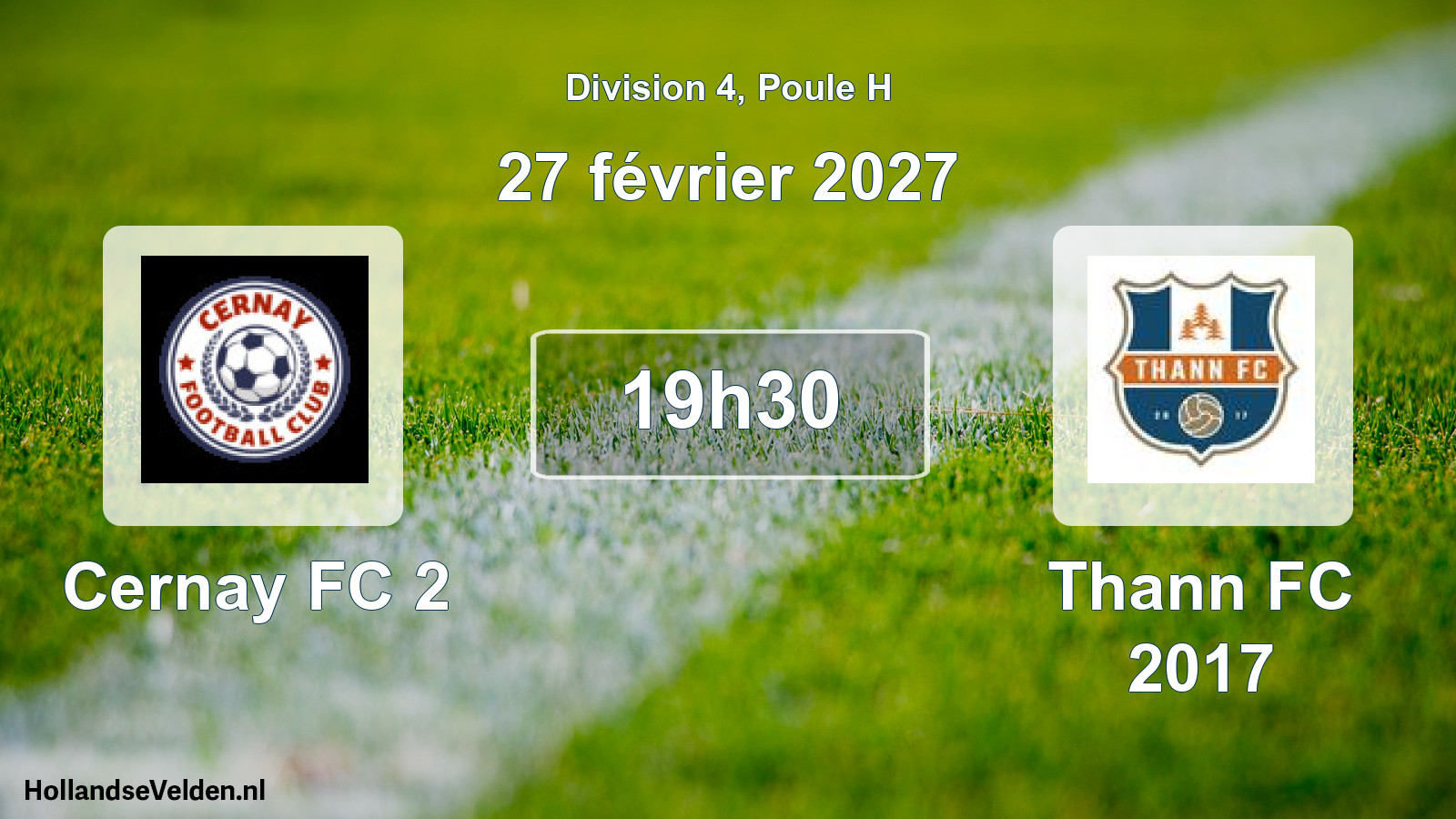 Scheduled Match: Cernay FC 2 - Thann FC 2017 (27 February 2027)