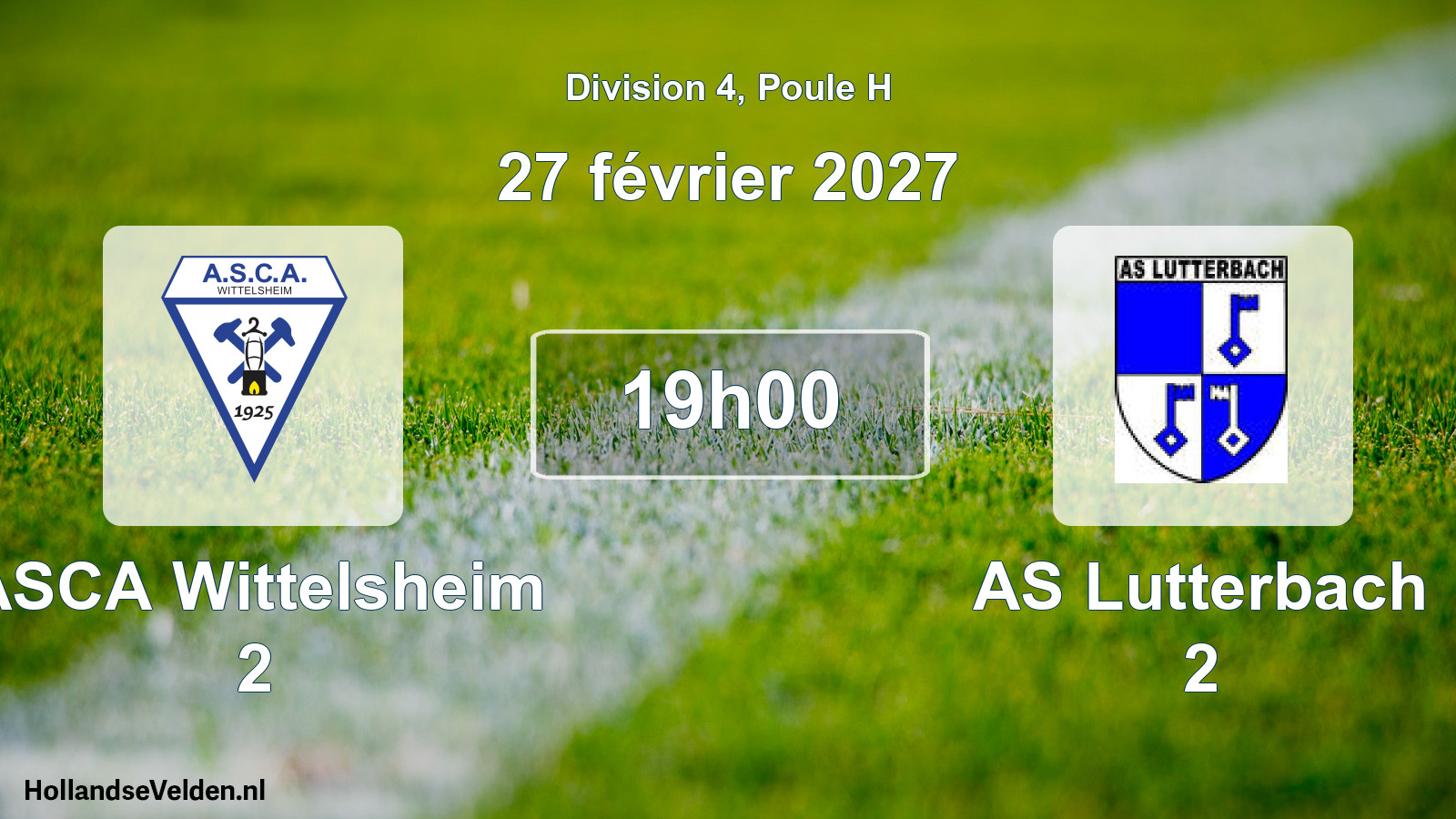 Match programmé: ASCA Wittelsheim 2 - AS Lutterbach 2 (27 février 2027)